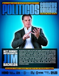 Governor Mitt Romney Impersonator Jim Bachelor Promotional One-Sheet